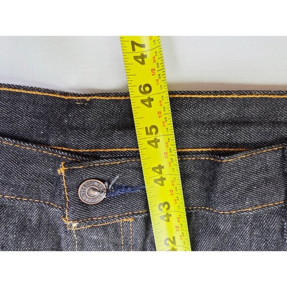 Levis Size 48X32 Mens 501 Blue Button Fly Cotton 5 Pocket Logo Tag Jeans - Picture 10 of 13